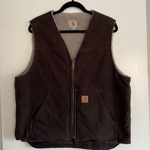 Carhartt sherpa lined brown men’s vest large